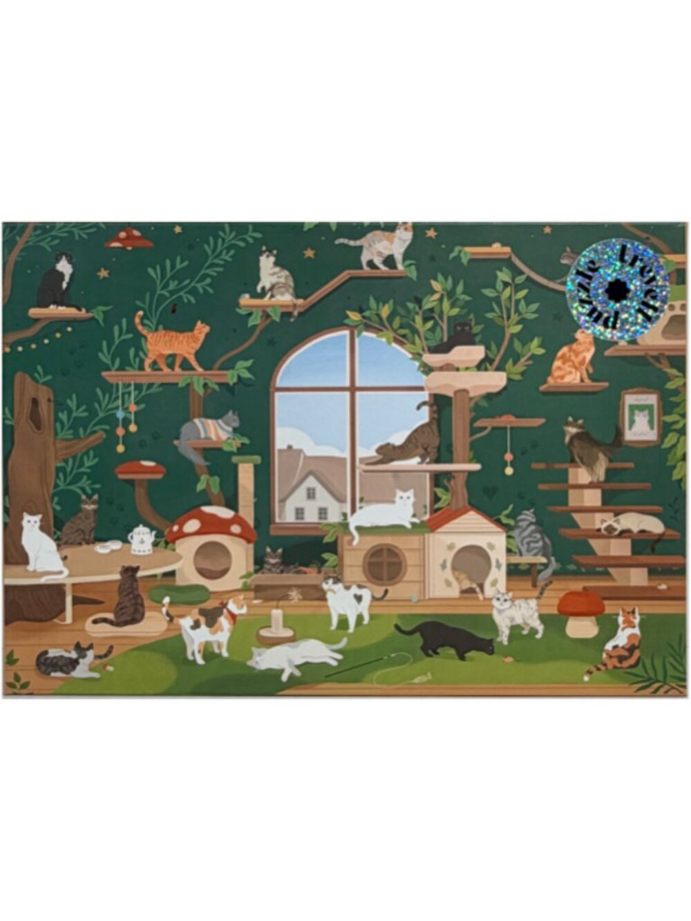 NEW Trevell The Cat Cafe 1000pc Nicolle Lalonde